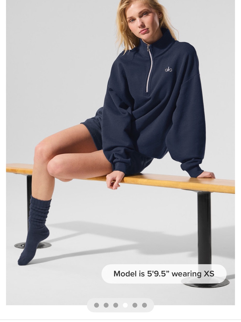 ALO Yoga Women's Accolade Quarter Zip Pullover Sweater XS